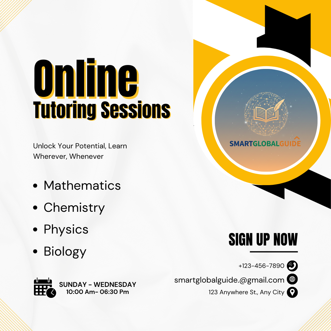 black and yellow modern online tutoring sessions instagram post